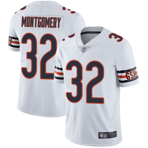 Chicago Bears Limited White Men David Montgomery Road Jersey NFL Football #32 Vapor Untouchable